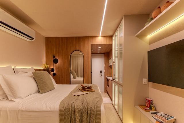 Flat Cabo Branco - Quarto confortável para suas férias